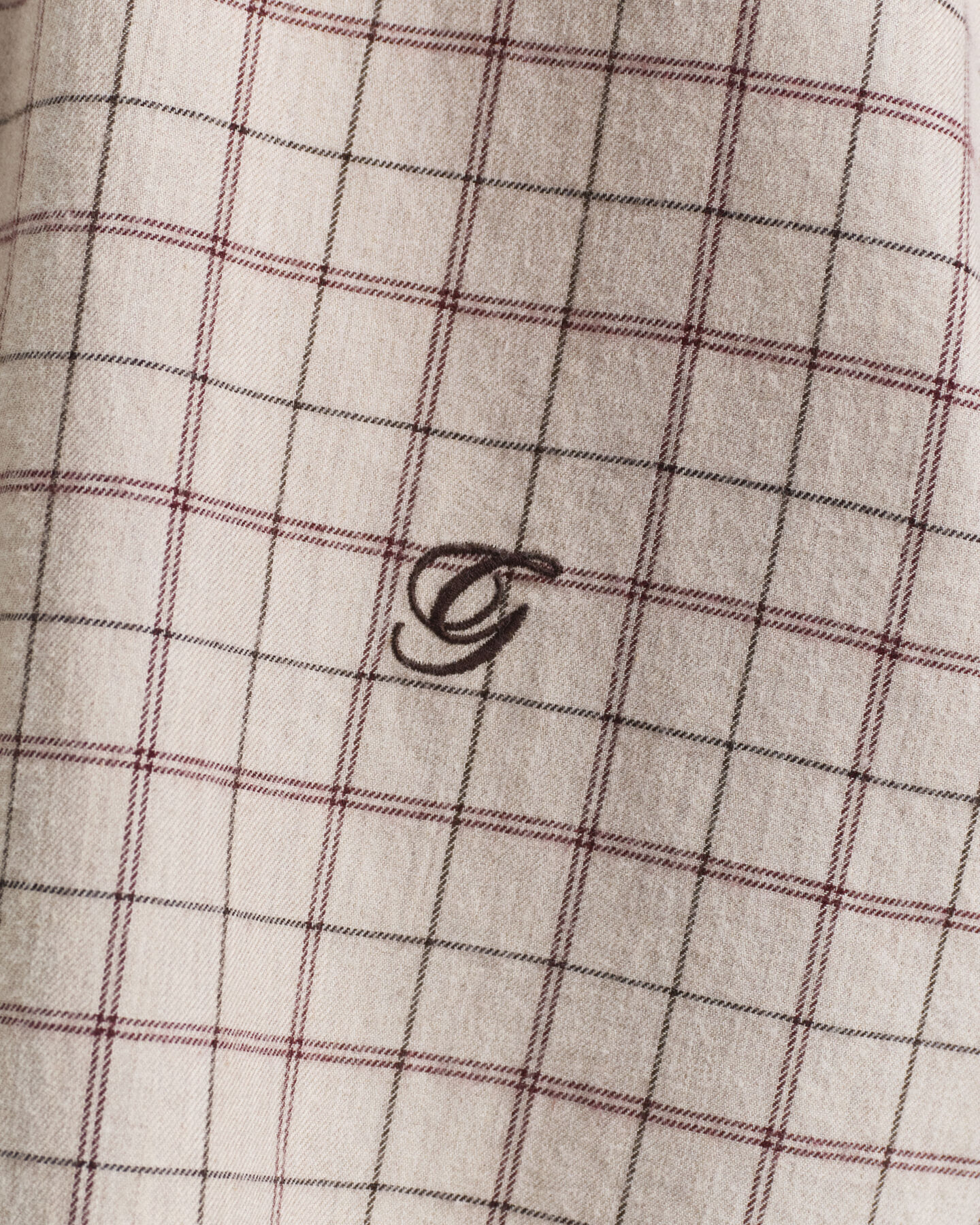 Relaxed fit børstet flannelskjorte med tern