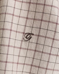 Relaxed fit børstet flannelskjorte med tern