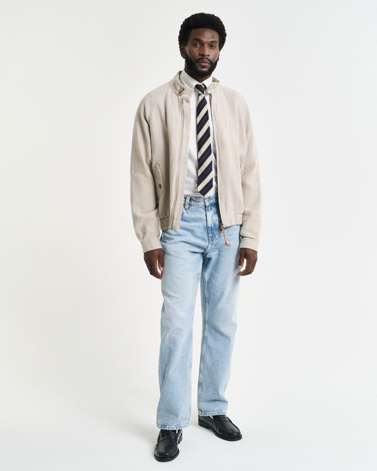 Harrington jakke af hør