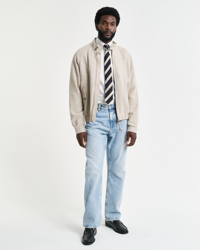 Harrington jakke af hør