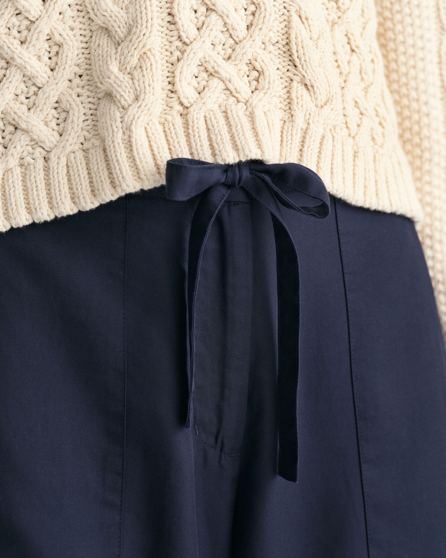 Relaxed Fit Tie Waist Pants