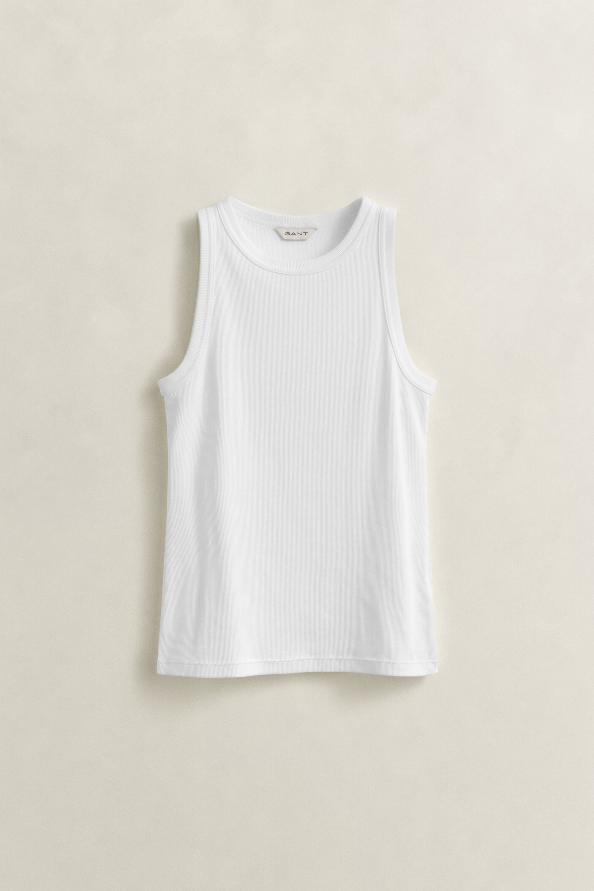 Ribstrikket tank-top
