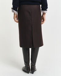 Midi pencil-nederdel i uldblanding