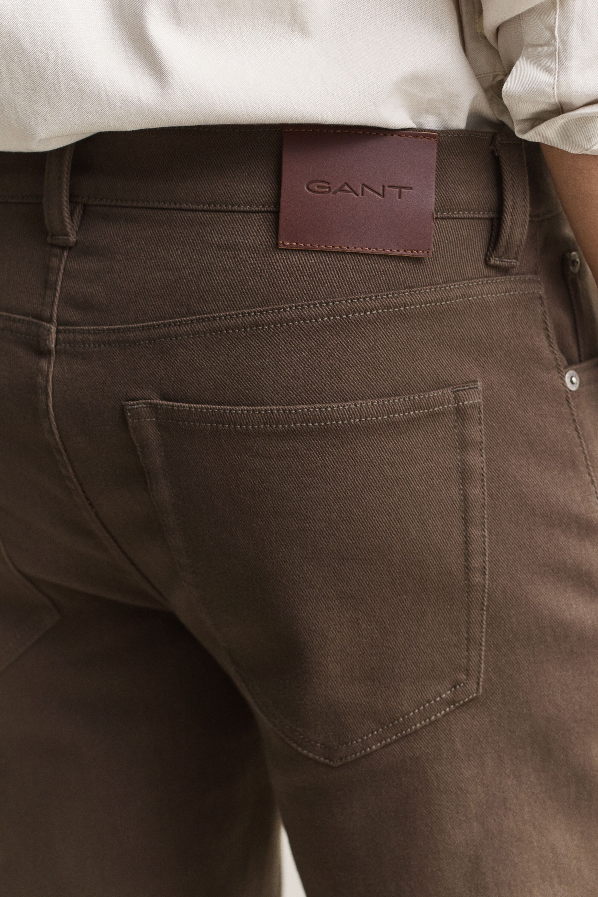 Regular fit jeans i twill