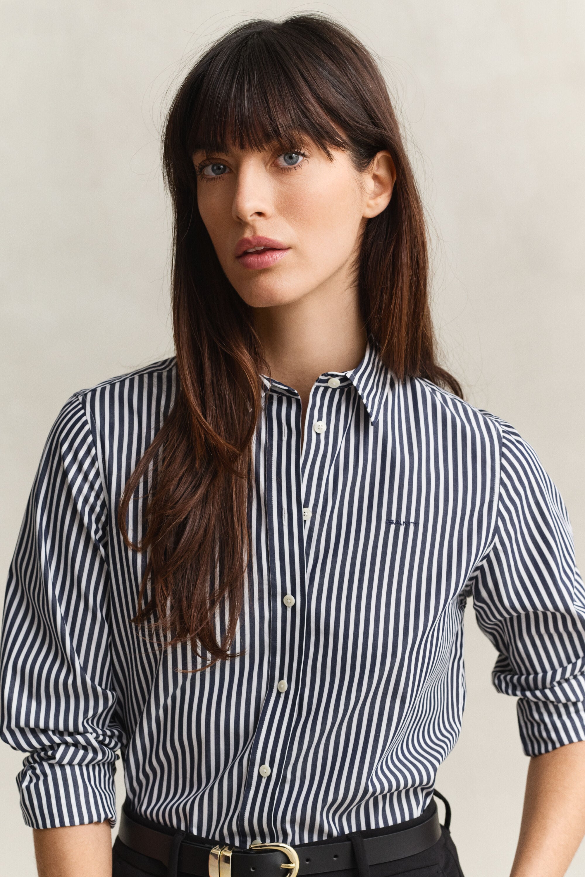 Classic Regular poplin skjorte med striber