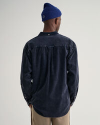 Relaxed fit tung vasket skjorte af jernbanefl&oslash;jl