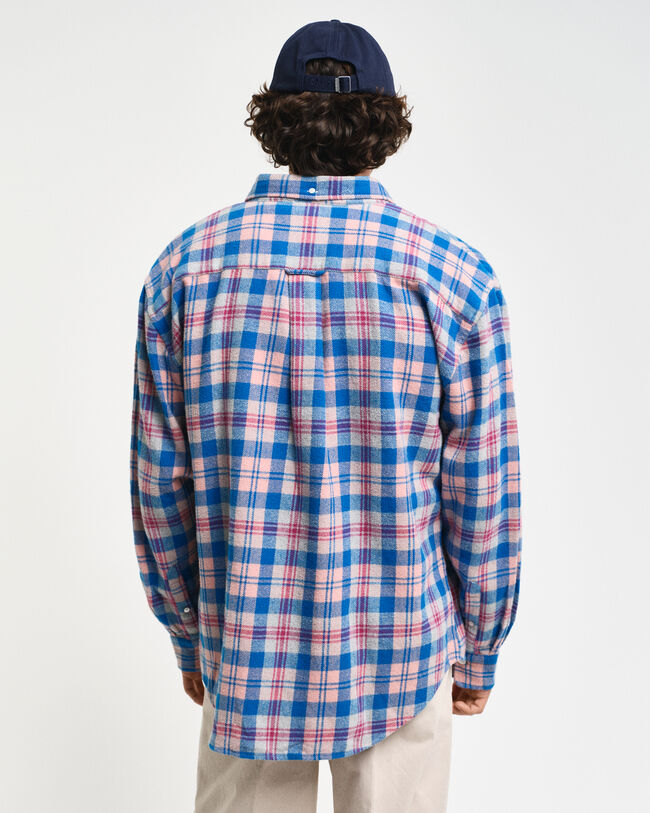 Relaxed fit ternet flannelskjorte