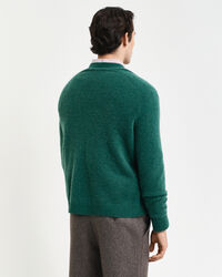 Cardigan af uldblanding