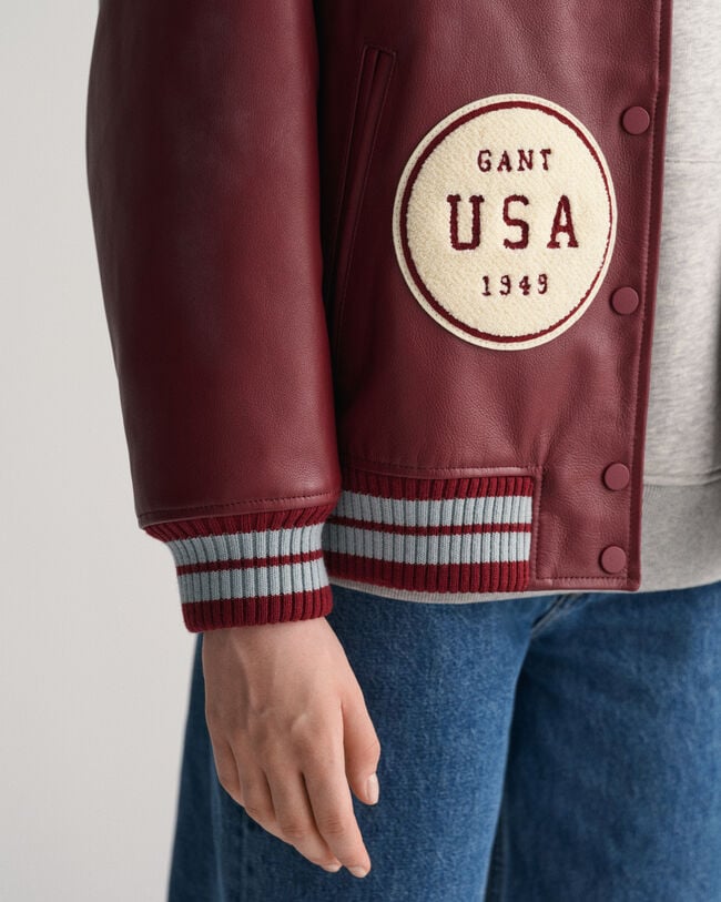 GANT Varsity Jacket af læder