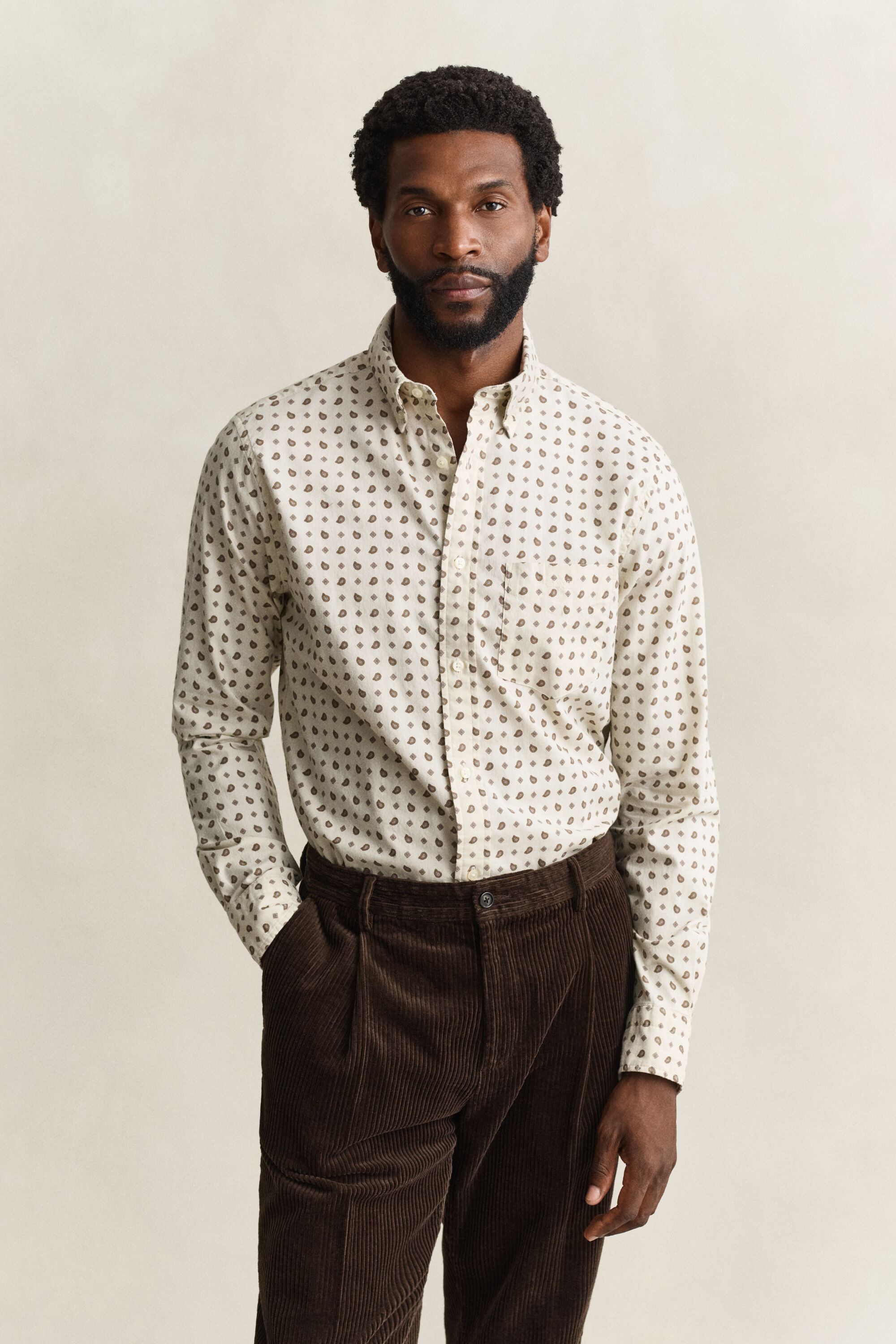 Paisley skjorte i twill