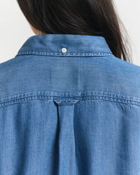 Relaxed fit indigo-skjorte