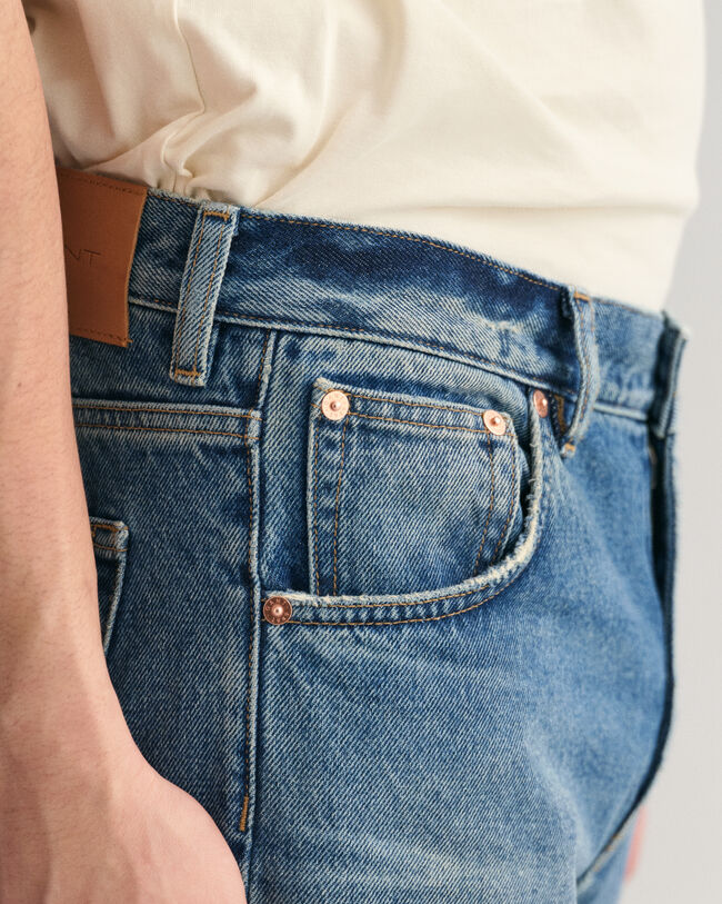 Vintage vaskede Bootcut jeans