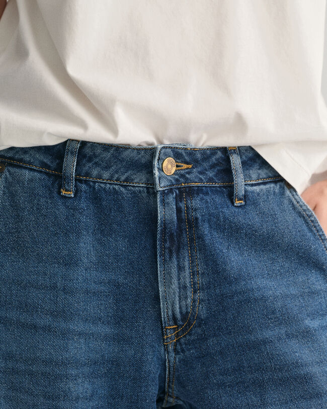 Lavtaljede jeans med brede ben