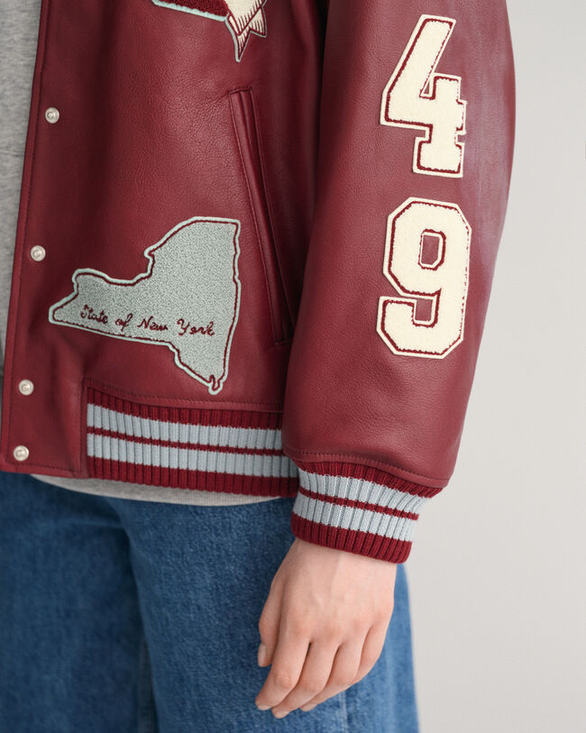 GANT Varsity Jacket af læder