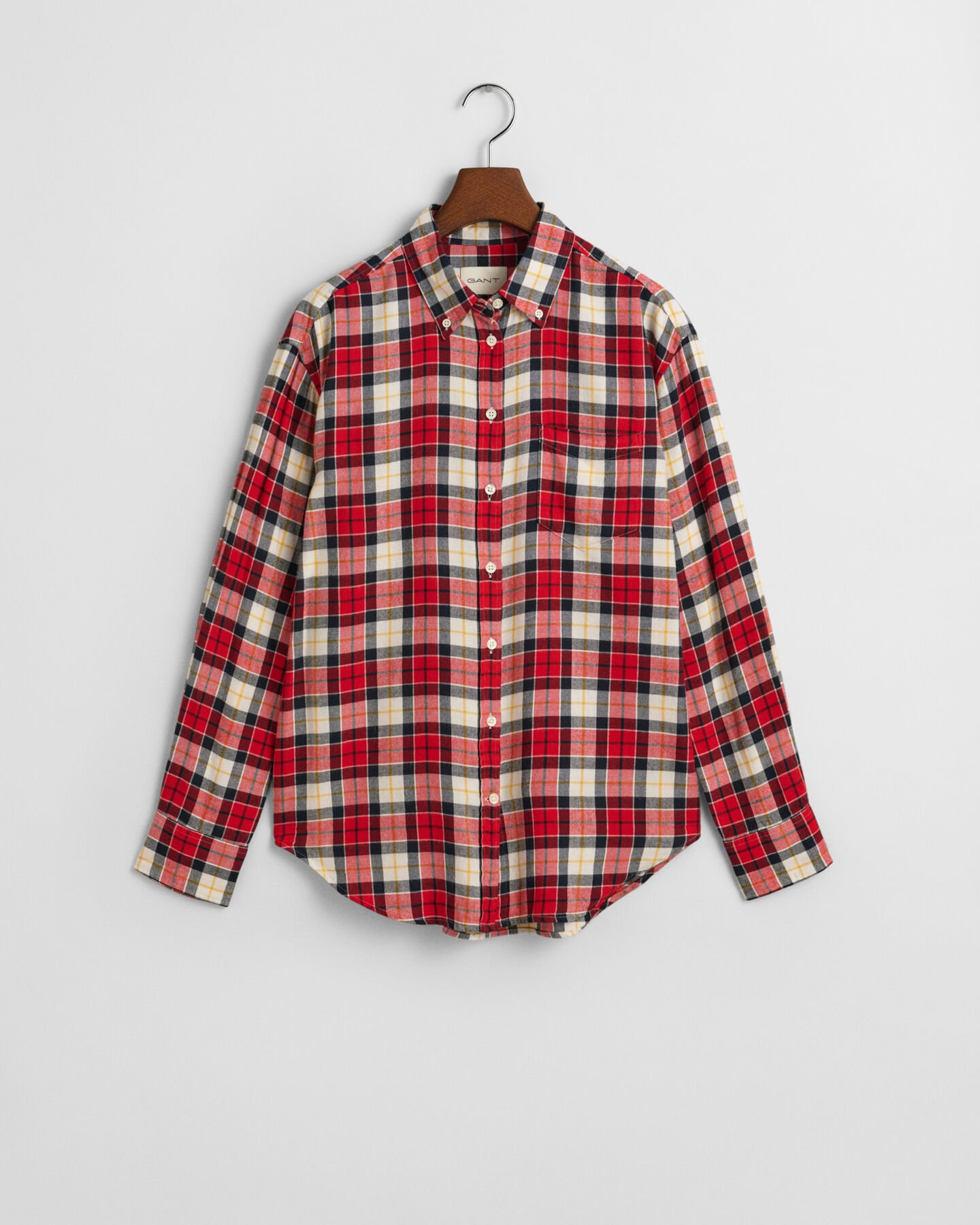 Relaxed fit ternet flannelskjorte