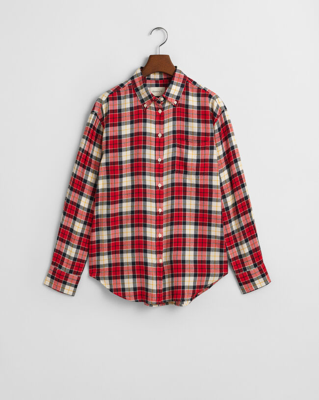 Relaxed fit ternet flannelskjorte