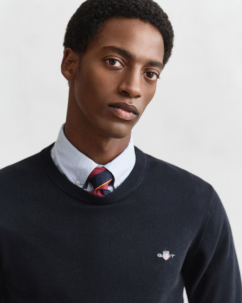 Klassiske crewneck sweater i bomuld