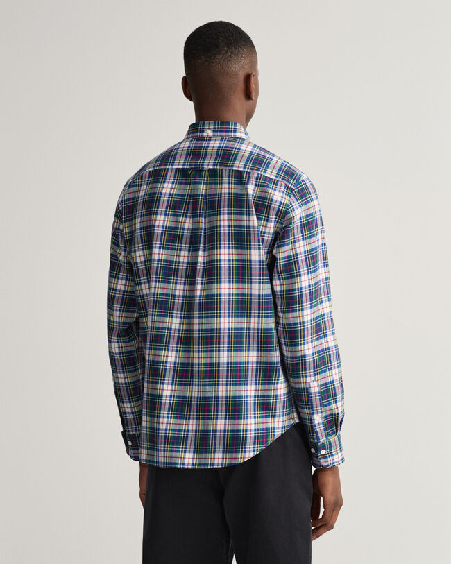 Regular fit skotskternet flannelskjorte