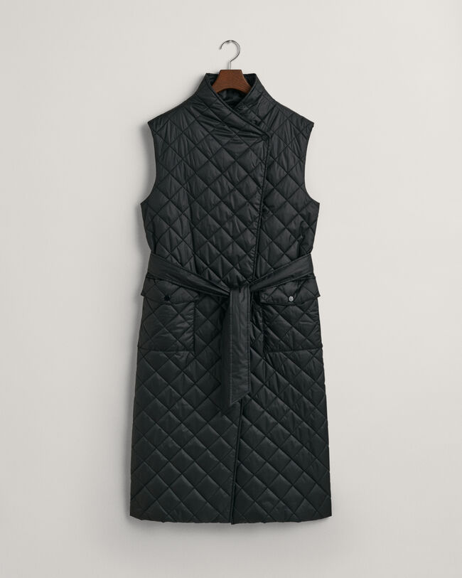 Lang quiltet vest