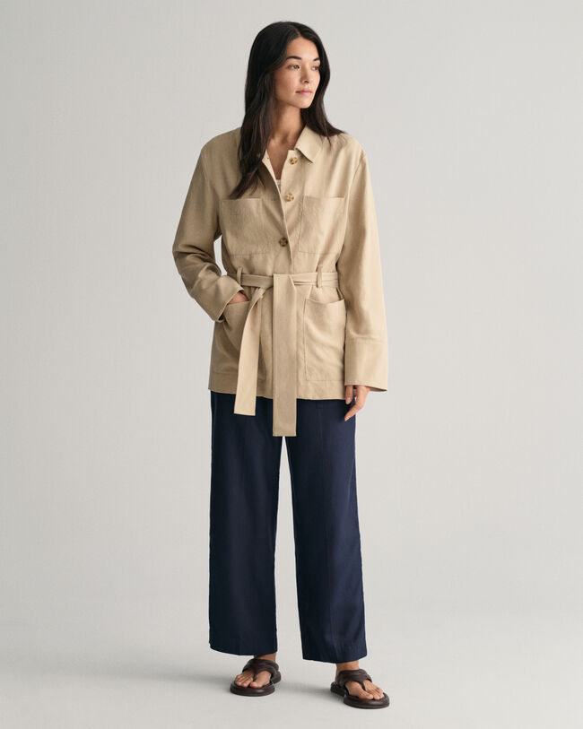 Regular fit blazerjakke med bælte