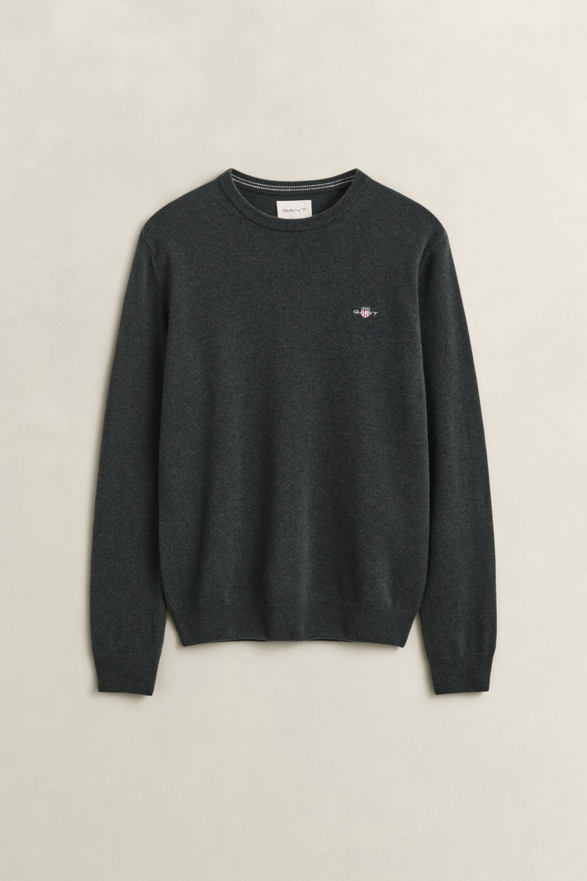 Crewneck sweater i lammeuld