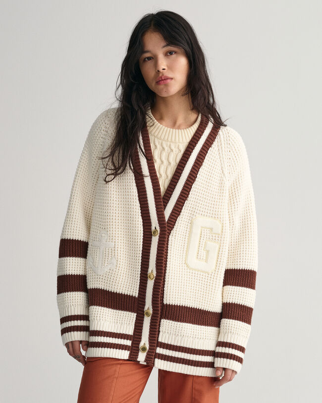 Oversized GANT Varsity cardigan