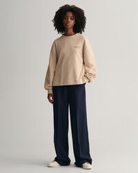 Logo sweatshirt med voluminøse ærmer