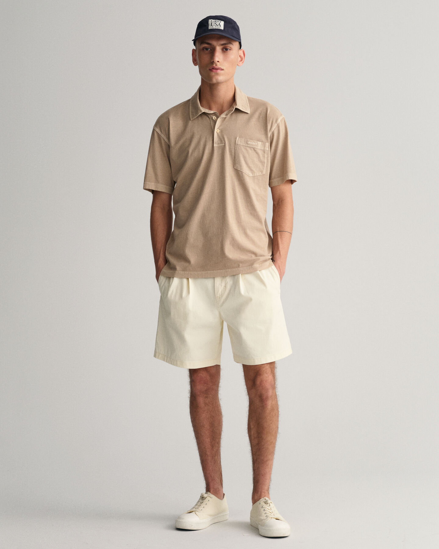 Sunfaded jersey poloskjorte