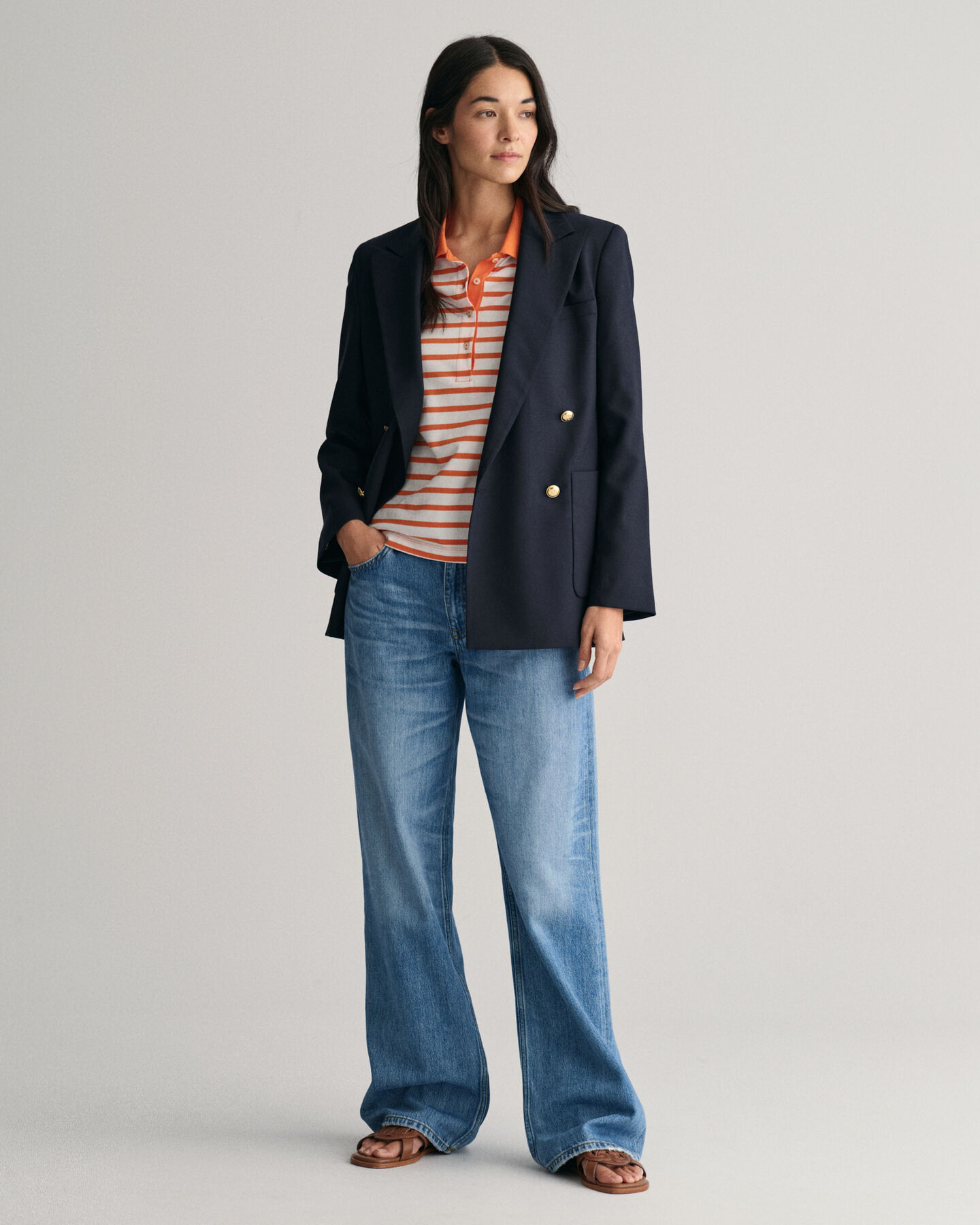 Stribet Shield piqu&eacute; poloskjorte