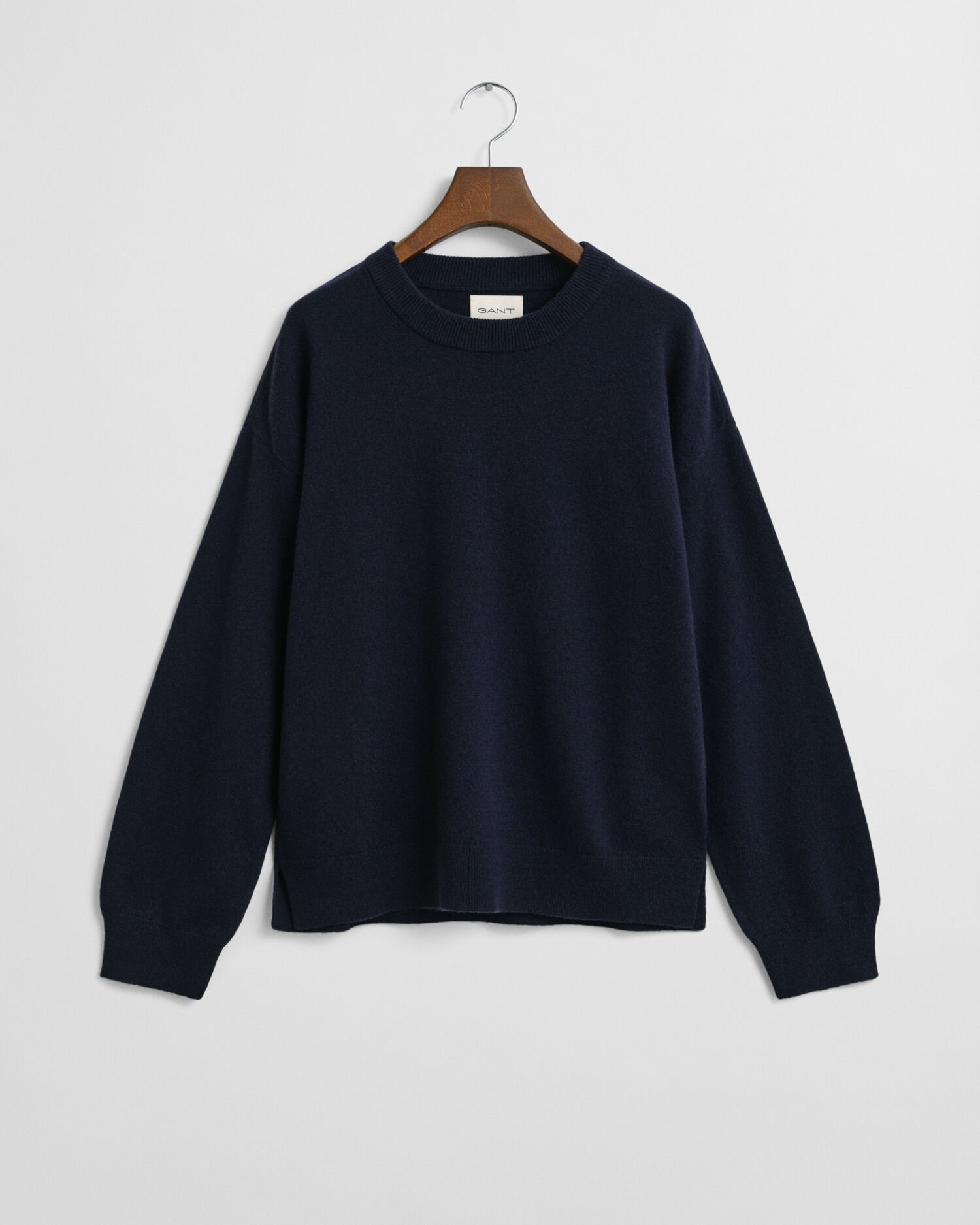 Crewneck sweater i ekstra fin lammeuld