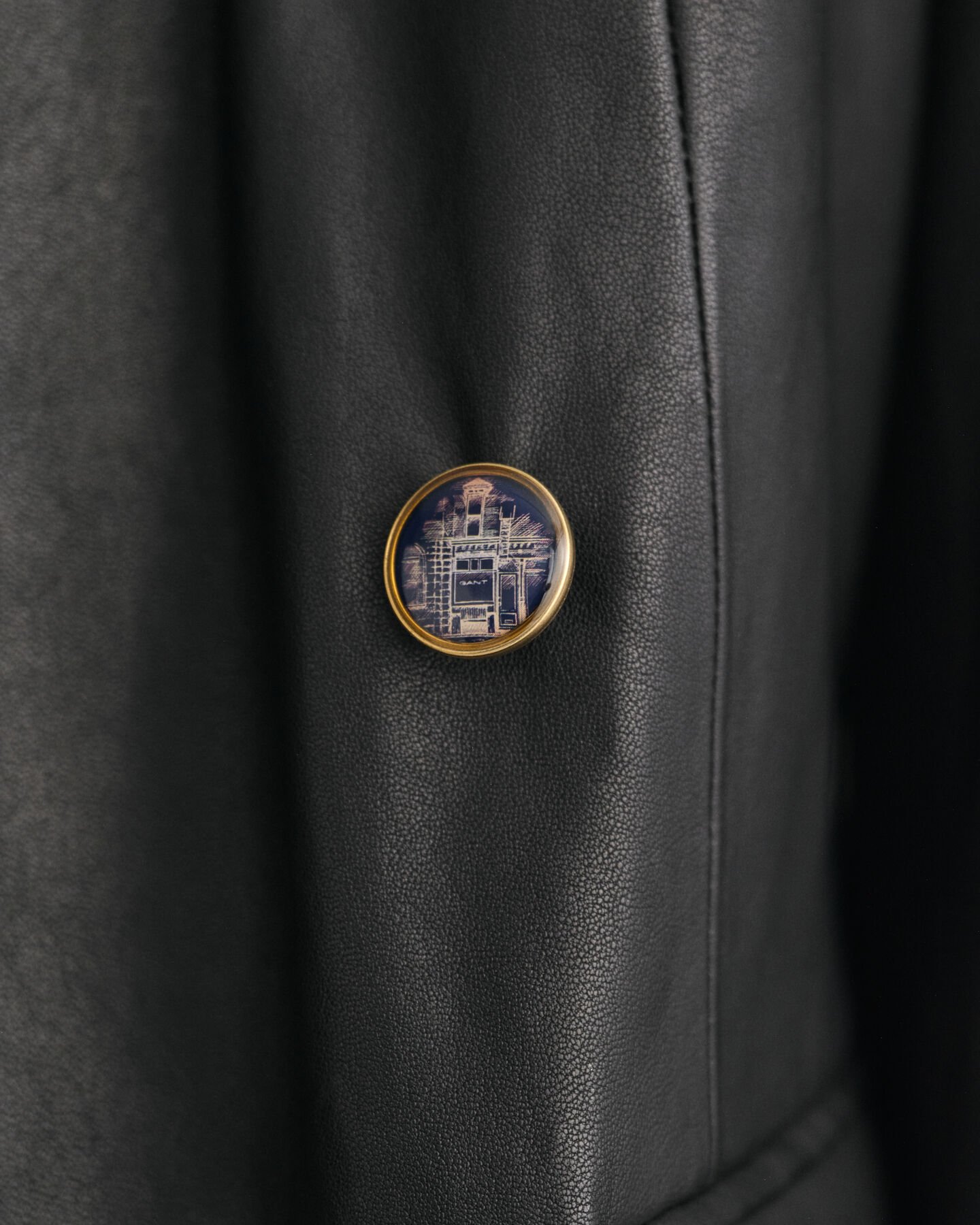 Regular fit læderblazer