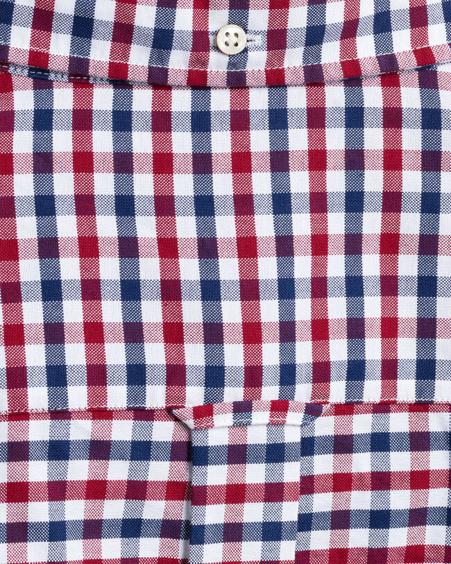Regular fit 2-farvet gingham Oxford-skjorte