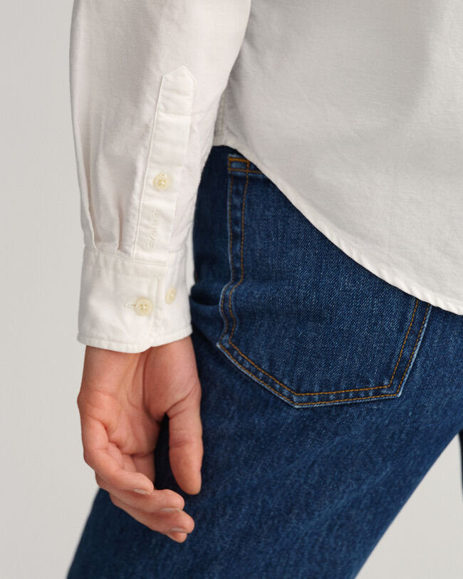 Regular fit garment-dyed Oxford-skjorte