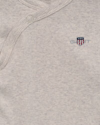 Baby Shield ribstrikket sl&aring;-om bodysuit