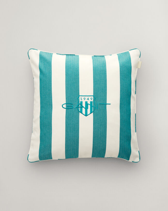 Striped Archive Shield Cushion