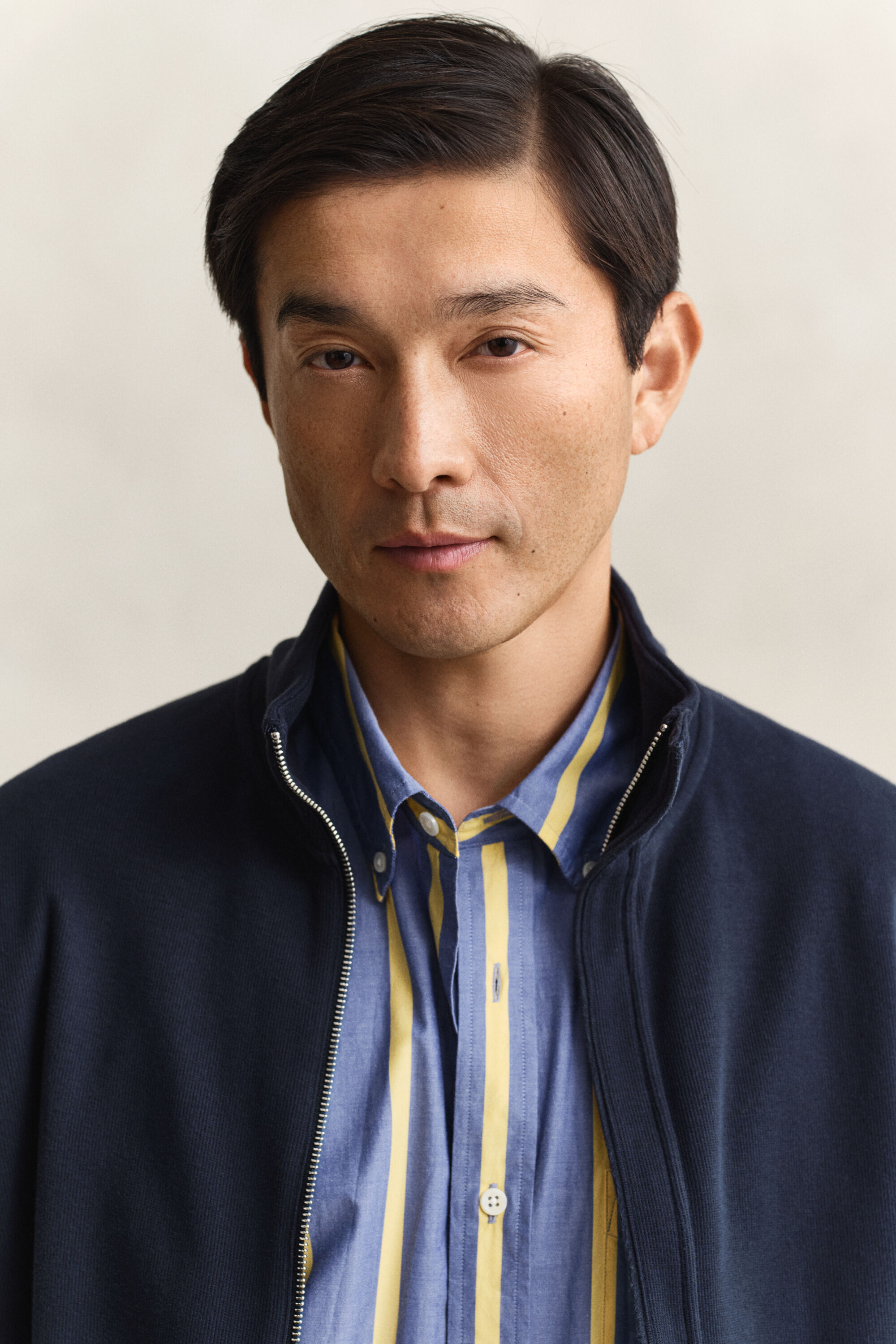 Sacker rib sweatshirt med lynlås