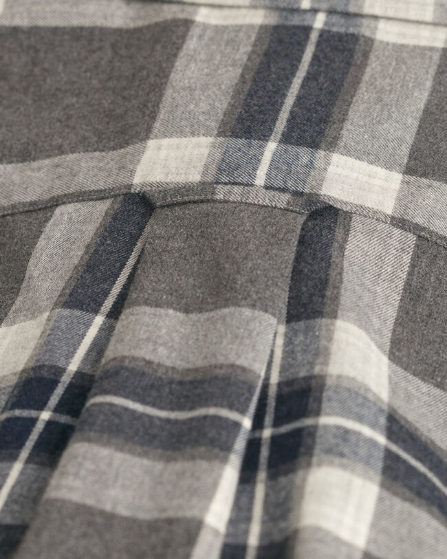 Regular fit skotskternet melange skjorte