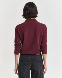 Langærmet piqué poloskjorte