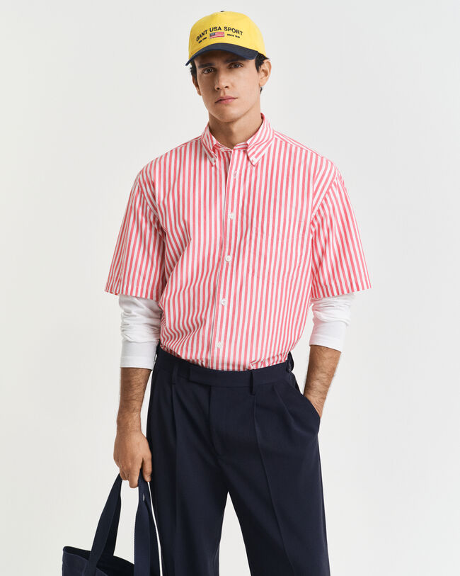 Relaxed fit Heritage poplin skjorte med korte ærmer