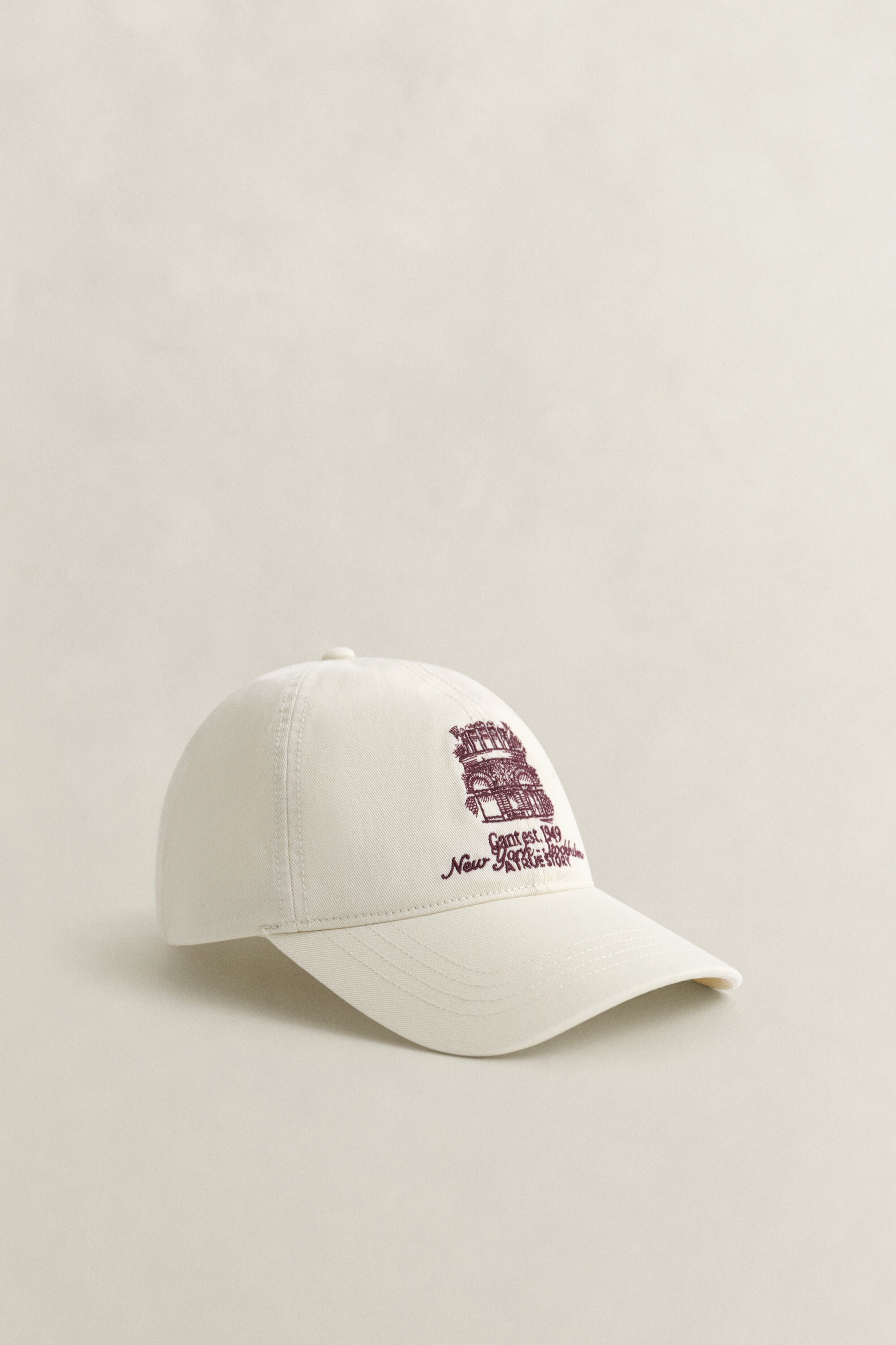 Graphic cap af bomuldstwill