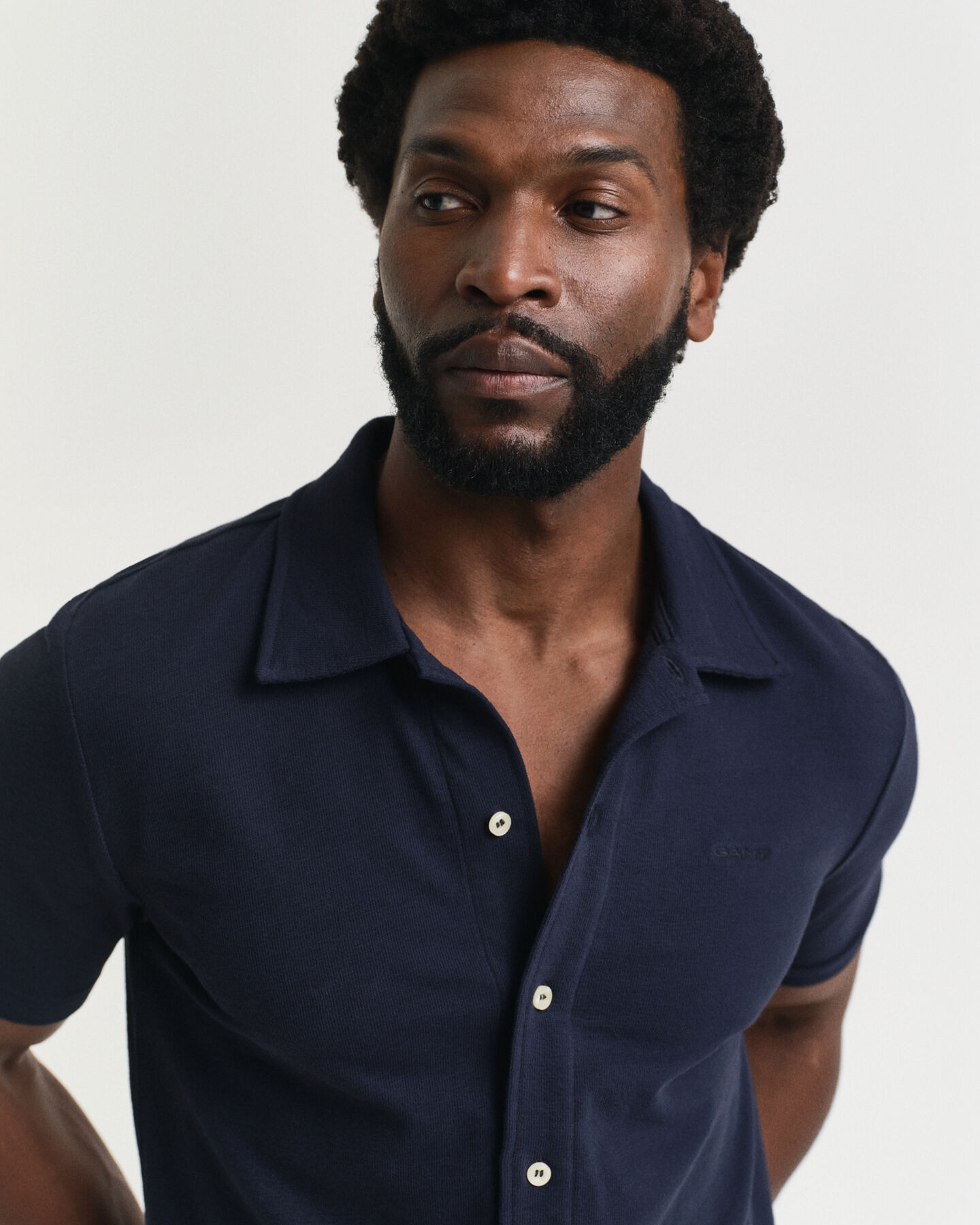 Tekstureret kortærmet skjorte