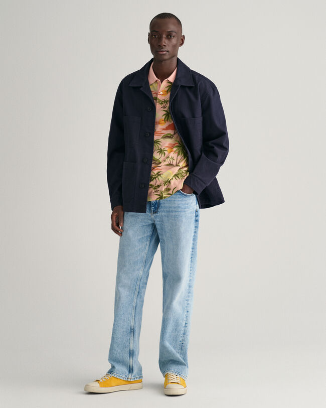 Hawaiian Print poloskjorte