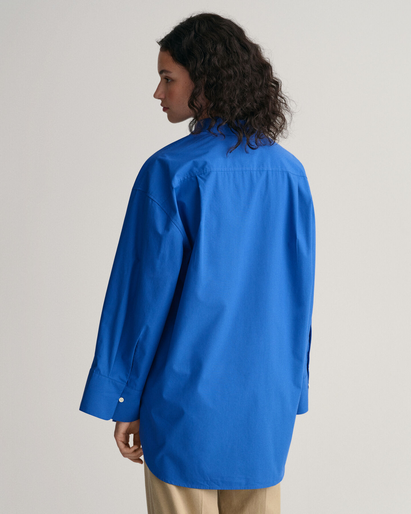 Oversized fit skjorte med brede manchetter