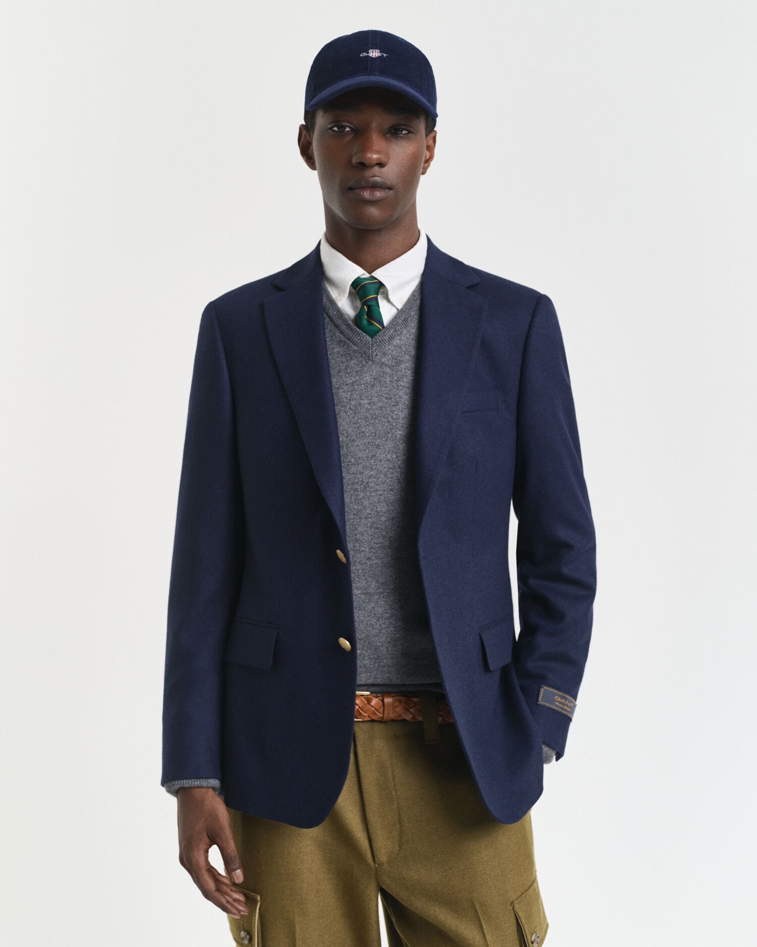 Slim fit Club Blazer i uldflannel