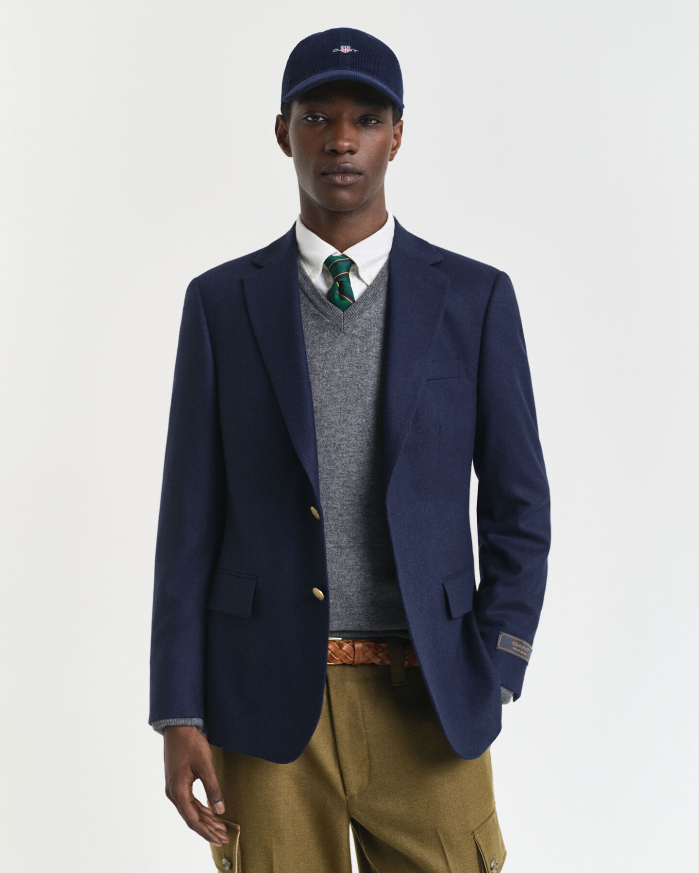 Slim fit Club Blazer i uldflannel