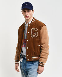 Varsity Jacket i jernbanefløjl