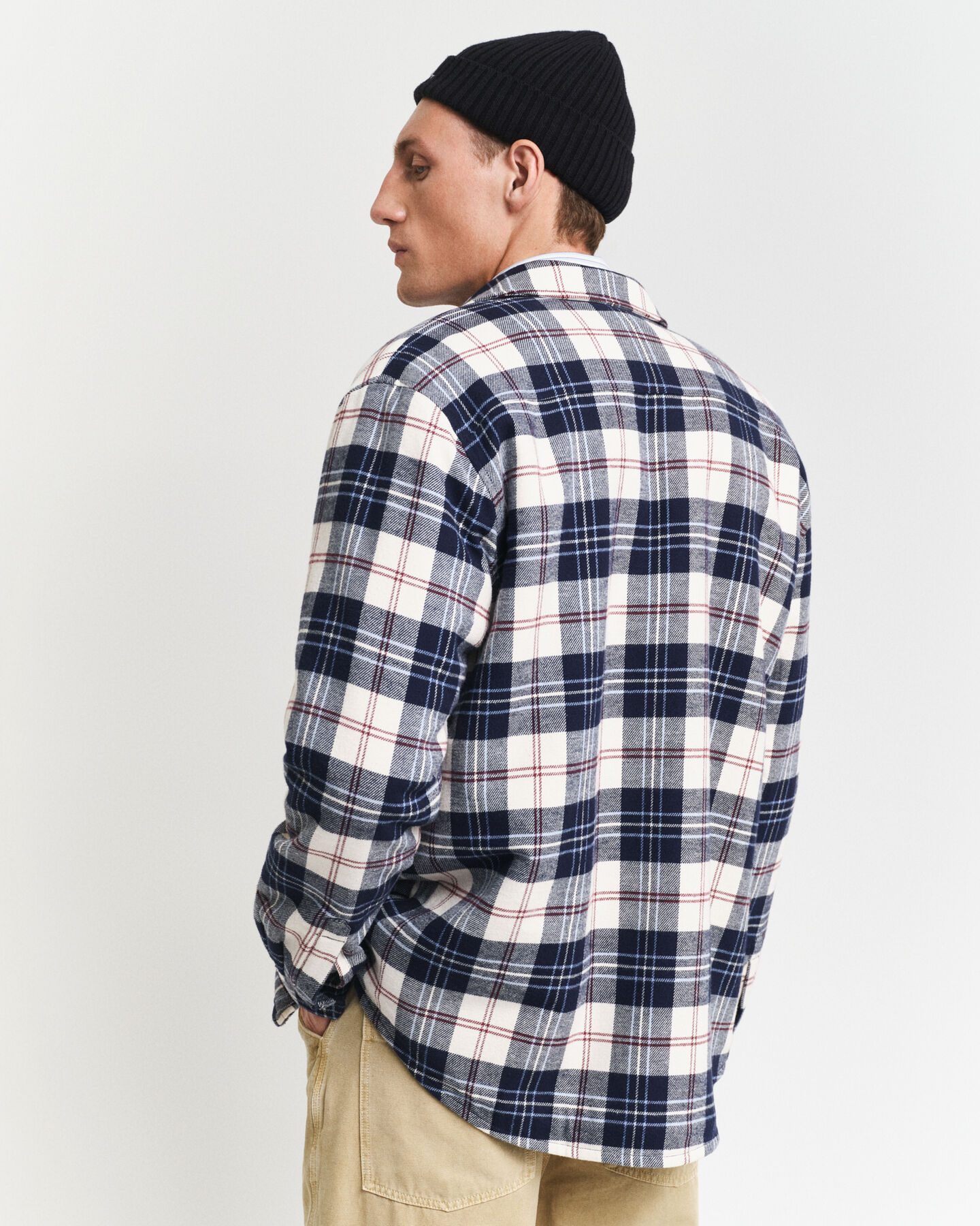Regular fit fleece-foret overskjorte i flannel