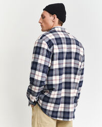 Regular fit fleece-foret overskjorte i flannel