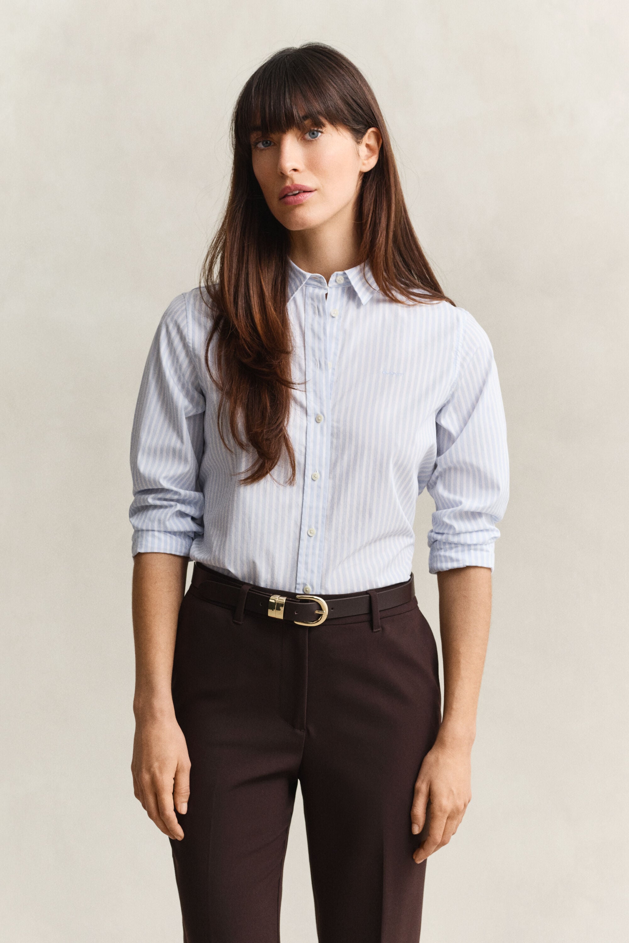 Classic Regular poplin skjorte med striber