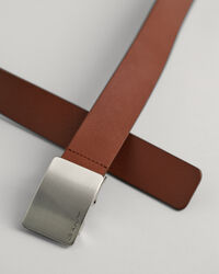 Læderbælte med plaque-spænde